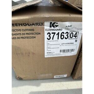 KLEENGUARD 25PK A40 Coveralls With Blue Breathable SMS Back Size XL Hooded 37163